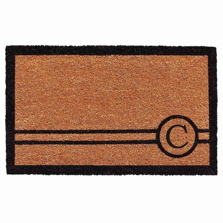 Calloway Mills Monogram Door Mat, Black, Natural, 24 in W x 36 in L 153072436C